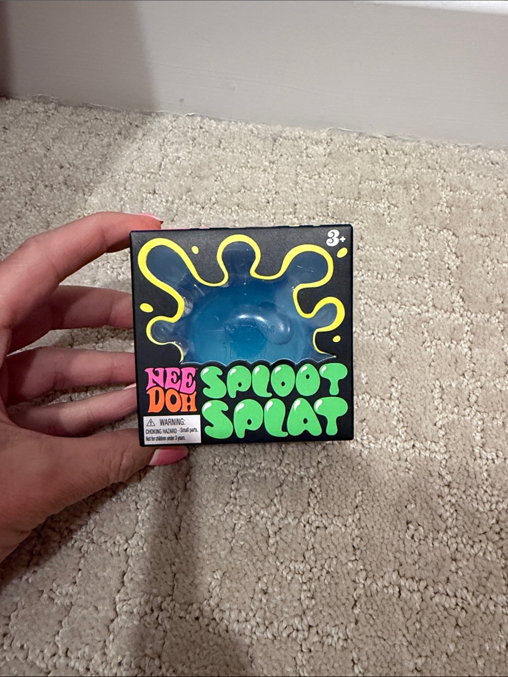 AUTHENTIC** hard to get Nee Doh Sploot Splat Blue Stress Toy